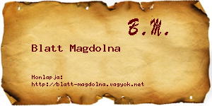 Blatt Magdolna névjegykártya